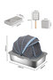 Stainless Steel Cat Litter Box Anti-Splash Cloth Cover - 7