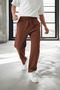 Lightweight and Breathable Cotton Relaxed Fit Baggy Men's Pants - Coffee - 4