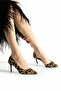 Leopar Desenli Tay Tüyü Stiletto–Sivri Burun,İnce Topuk, Lüks ve Şık Tasarımlı Kadın Ayakkabı (7 cm) - 3