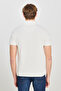 100% Cotton Regular Fit Regular Cut Ecru Polo Neck T-Shirt - 5