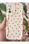 Oppo A74 Case Camera Protected Wave Edge Red Heart Pattern Silicone Cover - 2