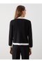 Lcwaikiki Classic Black Crew Neck Women's Knitwear Cardigan - 4