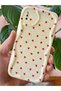 Case for iPhone X/Xs Silicone Cover with Wave Edge Red Heart Pattern with Camera Protection