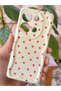 Redmi Note 13 4g Case Camera Protected Wave Edge Red Heart Pattern Silicone Cover