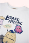 Baby Boy White T-Shirt with Print Detail - 2