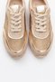 Bonia Beige Suede Gold Stone Genuine Leather Women's Sports Shoes - 2
