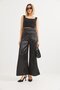 Women's Wide Leg Satin Trousers Black