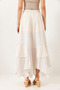 Women's Cream Brode Parted Lined Asymmetrical Skirt 232 60282003 - 8