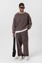 Premium Washed Oversize Tracksuit Suit with Ripped Detail Brown - 3