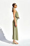 Lefon Women's Midi Back Slit Belted Skirt Vest Set - 3