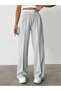 Summer Combed Cotton Fabric Wide-Leg Sweatpants with Elastic Waist