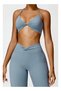 Womens Open Back Sports Bra - Padded Low Impact Workout Yoga Bra with Removable Built in Bra - 5