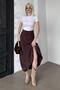 Brown Balloon Skirt Mg2319 - 2