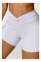 Womens High Waist Contour Seamless Workout Sport Yoga Shorts Tummy Control With Pockets. - 2