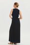 V Neck Slit Detail Long Dress - 7