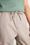 Regular Fit Regular Cut Ribbed Leg Cotton Gray Jogger Trousers - 5