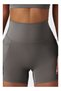 Womens High Waist Contour Seamless Workout Sport Yoga Shorts Tummy Control With Pockets. - 2