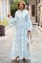 Blue Hürrem Scalloped Lined Dress - 3