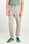 Regular Fit Regular Cut Ribbed Leg Cotton Gray Jogger Trousers - 3