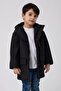 Sports Boy's Black Fur Water and Windproof Hooded 3-Coat Parka - 3
