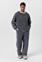 Premium Washed Oversize Tracksuit Suit with Ripped Detail Black - 4