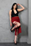 Slit Long Maxi Skirt with Cord Tie-Up at the Legs Extra Lycra - 3