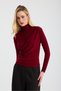 Bordo Büzgü Detay Sandy Bluz 20059 - 3