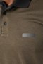 Regular Men's Polo Neck Khaki Sweatshirt - 4