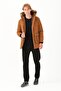 معطف رجالي عادي بغطاء رأس من Camel Parka - 4