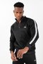 Regular Men's Mock Neck Black Tracksuit Top