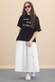 Black Female Child Short Sleeve t Shirt Skirt Suit 20550