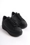 Matte Leather Lace-Up Women's Sports Shoes