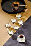 Decorative Metal 6-Piece Turkish Delight Holder, Coffee Serving Set - Butterfly Detailed - 6