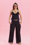 Bohemian Trousers with Pleated Bias Cut Buttons - 5