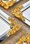 6-Piece Metal Decorative Special Design Presentation, Promise Tray Set, Catering Presentation Serving Tray Set - 6
