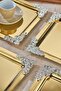 6-Piece Metal Decorative Special Design Presentation, Promise Tray Set, Catering Presentation Serving Tray Set - 8