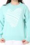 Women's Large Size Green Suzine Embroidered Knitwear Sweater 65N38862 - 4