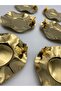 6-Piece Butterfly Gold Wavy Model Stainless Steel Tea Plate, Cup and Mug Pad - 3
