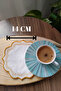 Set of 6 Linen Fabric Embroidered Coffee Side Cocktail Napkins & Coasters. - 2