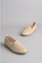 Beige Women's Shoes Seç 3020 Khaki Leather Comfort - 6