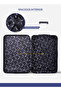 Lightweight Travel Luggage Trolley Set 3 Pcs ABS -Navy - 5