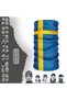 Multifunctional Flag Of Sweden Uv Face Mask Buff Baf Headband Bandana Do Rag Hairband