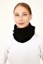 Unisex Black Fleece Neck Collar And Beanie