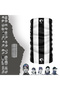 Black and White Tube Neck Collar Baf Mask Hair Band