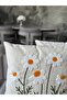 Daisy Punch Embroidered Throw Pillow Cover 1 Piece 43X43Cm(Pnc-107) - 4