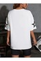32 Printed Round Neck T-Shirt, Comfortable Short Sleeve T-Shirt for Spring and Summer, Women's Clothing - 2