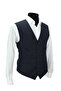 Dark Navy Blue Vest V Neck Plain Poly Viscose Regular Fit 50648 - 2