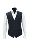 Dark Navy Blue Vest V Neck Plain Poly Viscose Regular Fit 50648