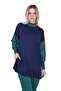 6862 Navy Blue Knitwear Tunic - 2