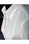 White Imported Cotton Satin Pleated Premium Women's Shirt - 3